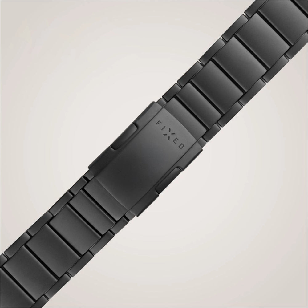 Armband Fixed Titanium Strap für Garmin Fenix 8 (47 mm) / E / 7 Pro / 7 / 6 Pro / 6, QuickFit 22 mm, Schwarz