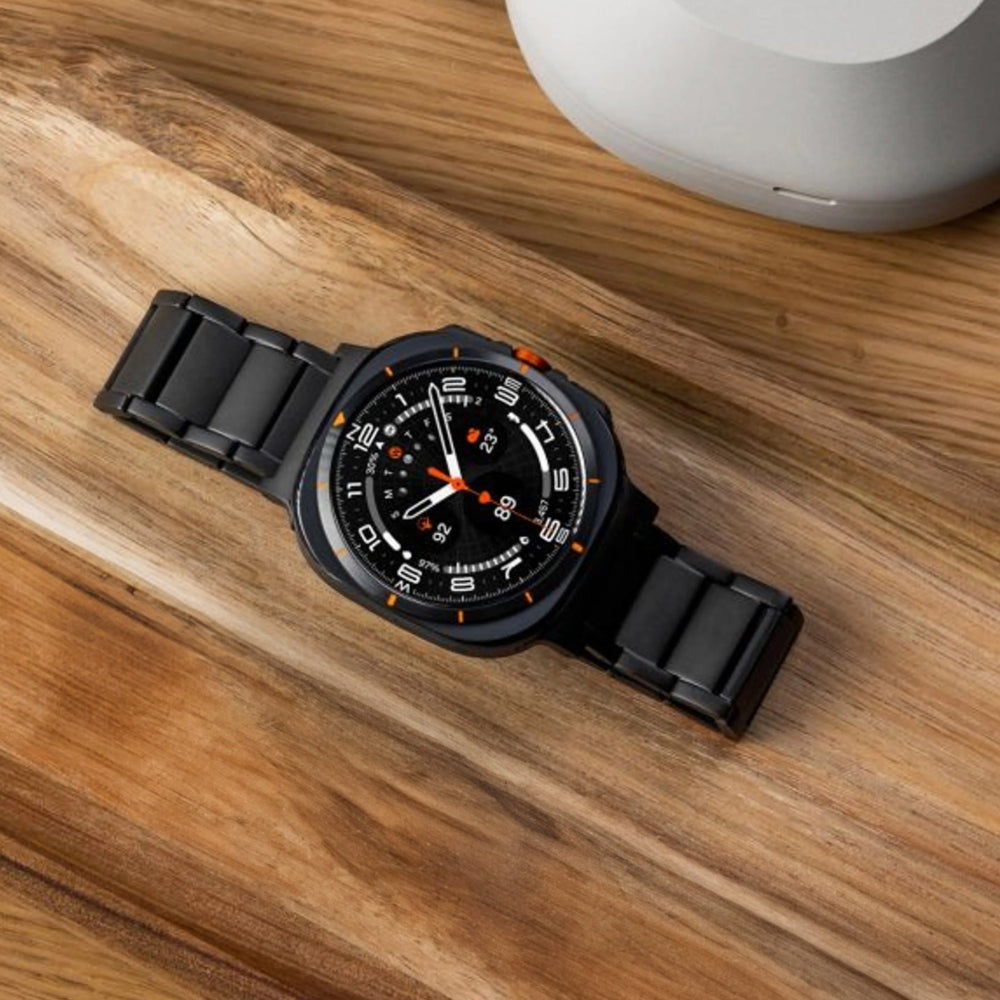 Armband Fixed Titanium Strap für Garmin Fenix 8 (47 mm) / E / 7 Pro / 7 / 6 Pro / 6, QuickFit 22 mm, Schwarz