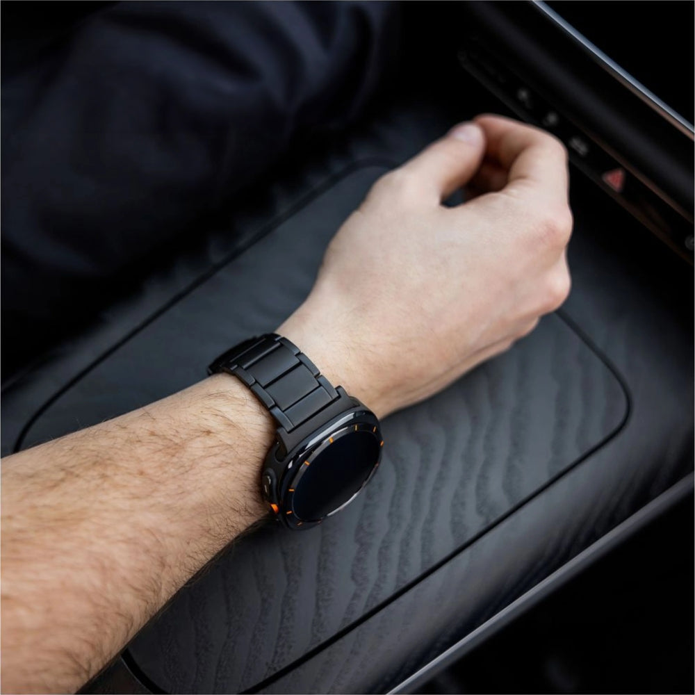 Armband Fixed Titanium Strap für Garmin Fenix 8 (47 mm) / E / 7 Pro / 7 / 6 Pro / 6, QuickFit 22 mm, Schwarz