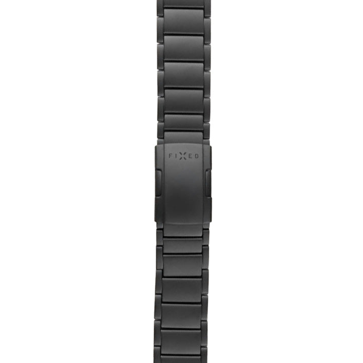 Armband Fixed Titanium Strap für Garmin Fenix 8 (47 mm) / E / 7 Pro / 7 / 6 Pro / 6, QuickFit 22 mm, Schwarz