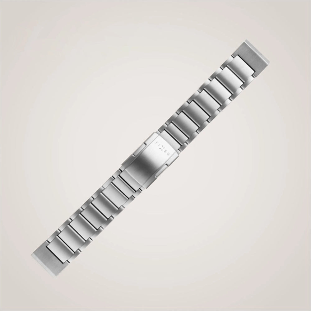 Armband Fixed Titanium Strap für Garmin Fenix 8 (47 mm) / E / 7 Pro / 7 / 6 Pro / 6, QuickFit 22 mm, Grau