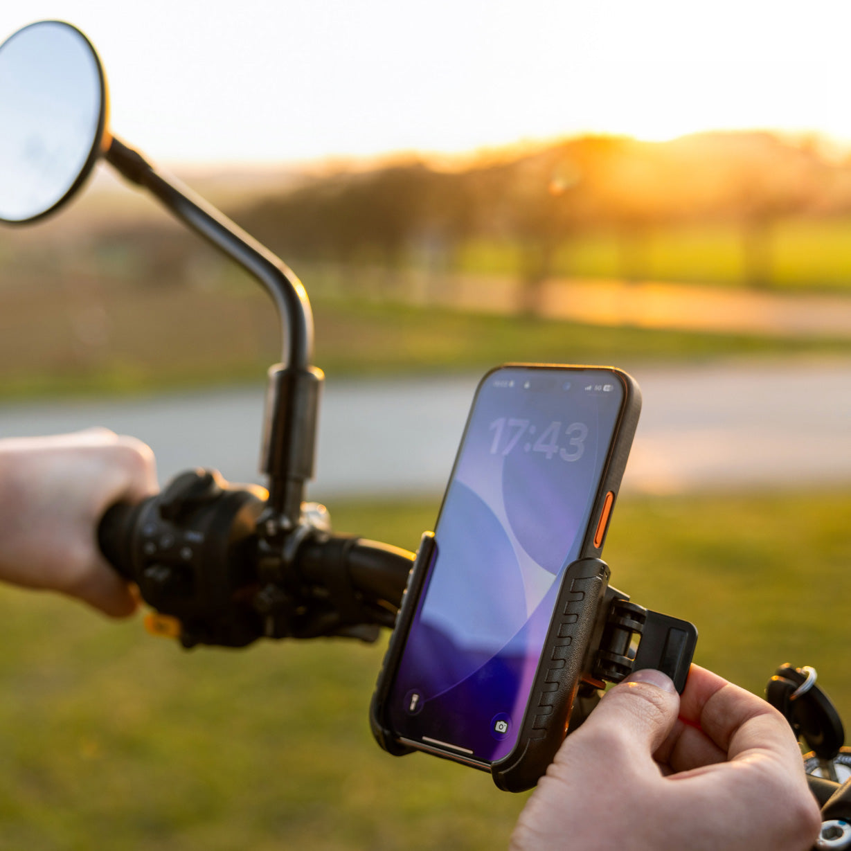 Fahrrad Handyhalterung Fixed Bikee Anti-Shock, Schwarz