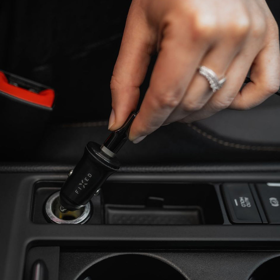 Autoladegerät mit USB-C PD 20W, Fixed Car Charger, Schwarz