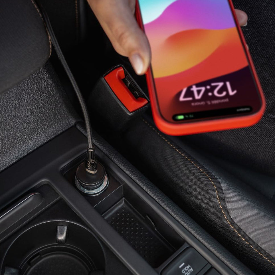 Autoladegerät mit USB-C PD 20W, Fixed Car Charger, Schwarz