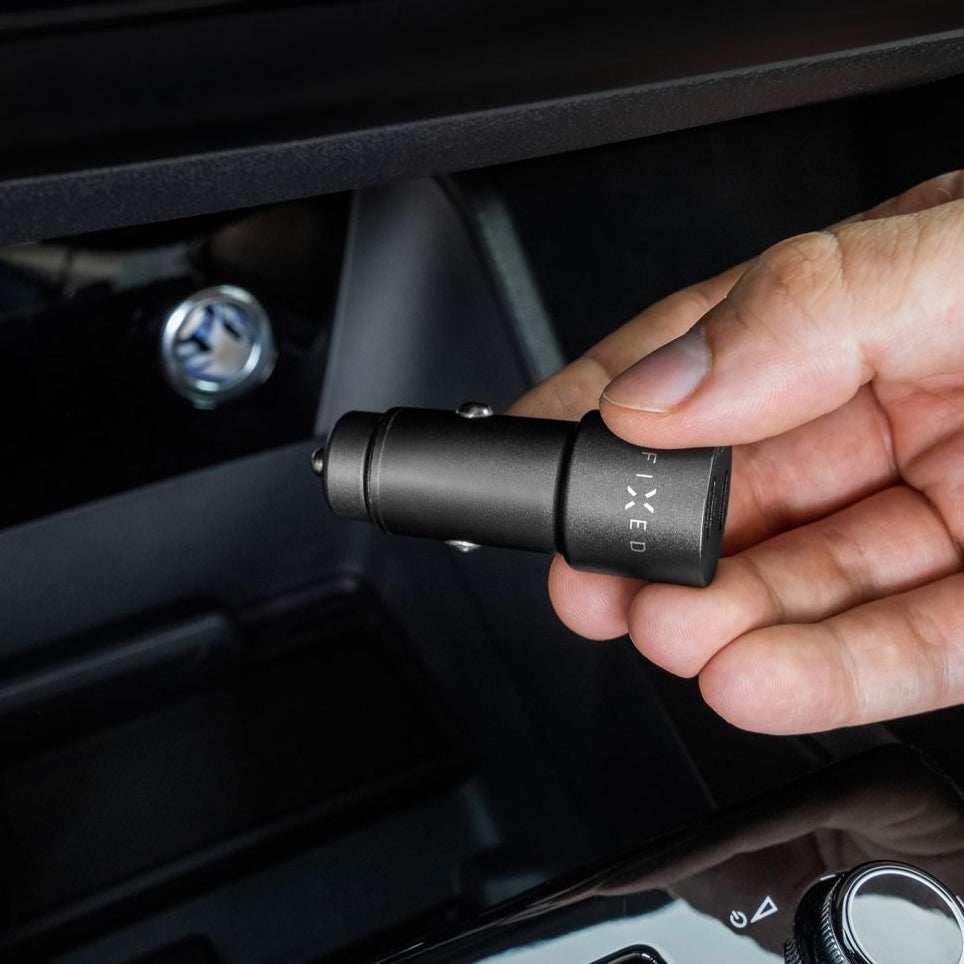 Autoladegerät 65W mit 2x USB-C PD 3.0, Fixed Car Charger, Schwarz