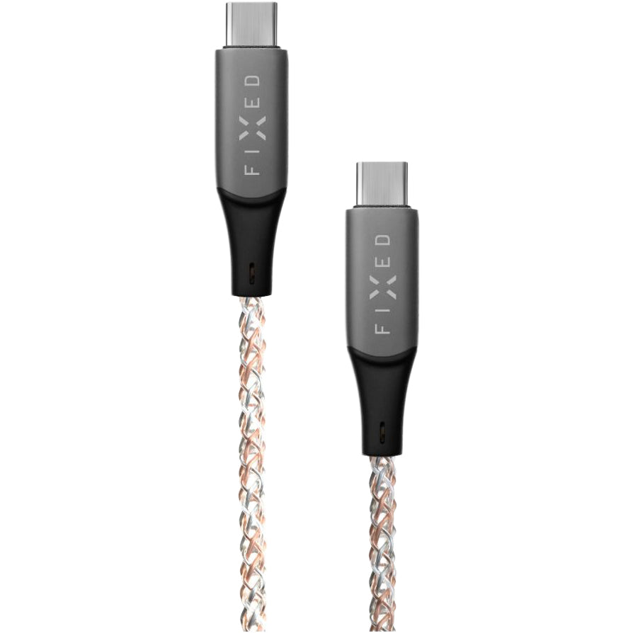 Kabel USB-C PD 60W mit RGB-Beleuchtung, Fixed Glowing Rainbow, 1.2 m, Mehrfarbig