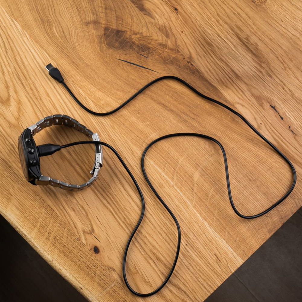 Kabel USB-C für Garmin Smartwatches, Fixed USB Charging Cable, 1m, Schwarz