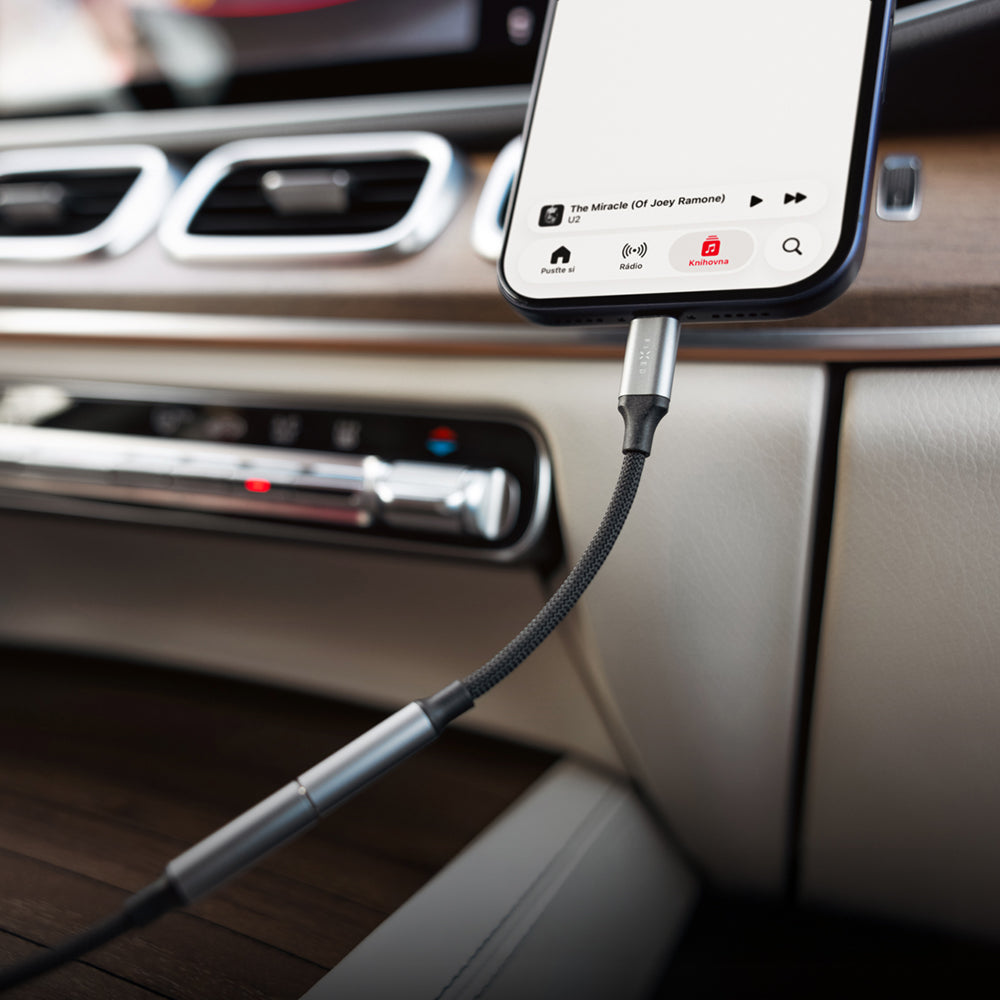 Adapter Audio USB-C (Stecker) auf 3.5 mm Klinke (Buchse), Fixed Link, Dunkelgrau