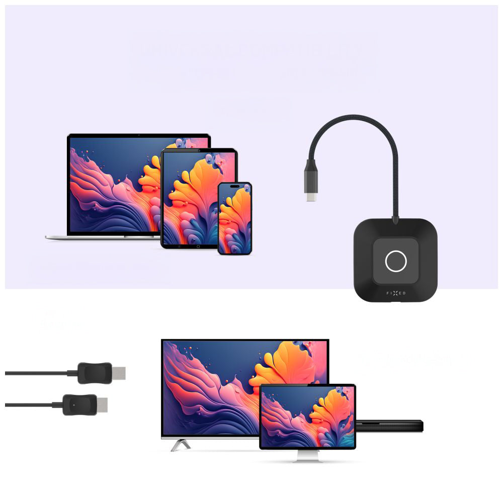 Funk-HDMI-Transmitter Fixed AirLink, 100 W, PD 3.0, Schwarz