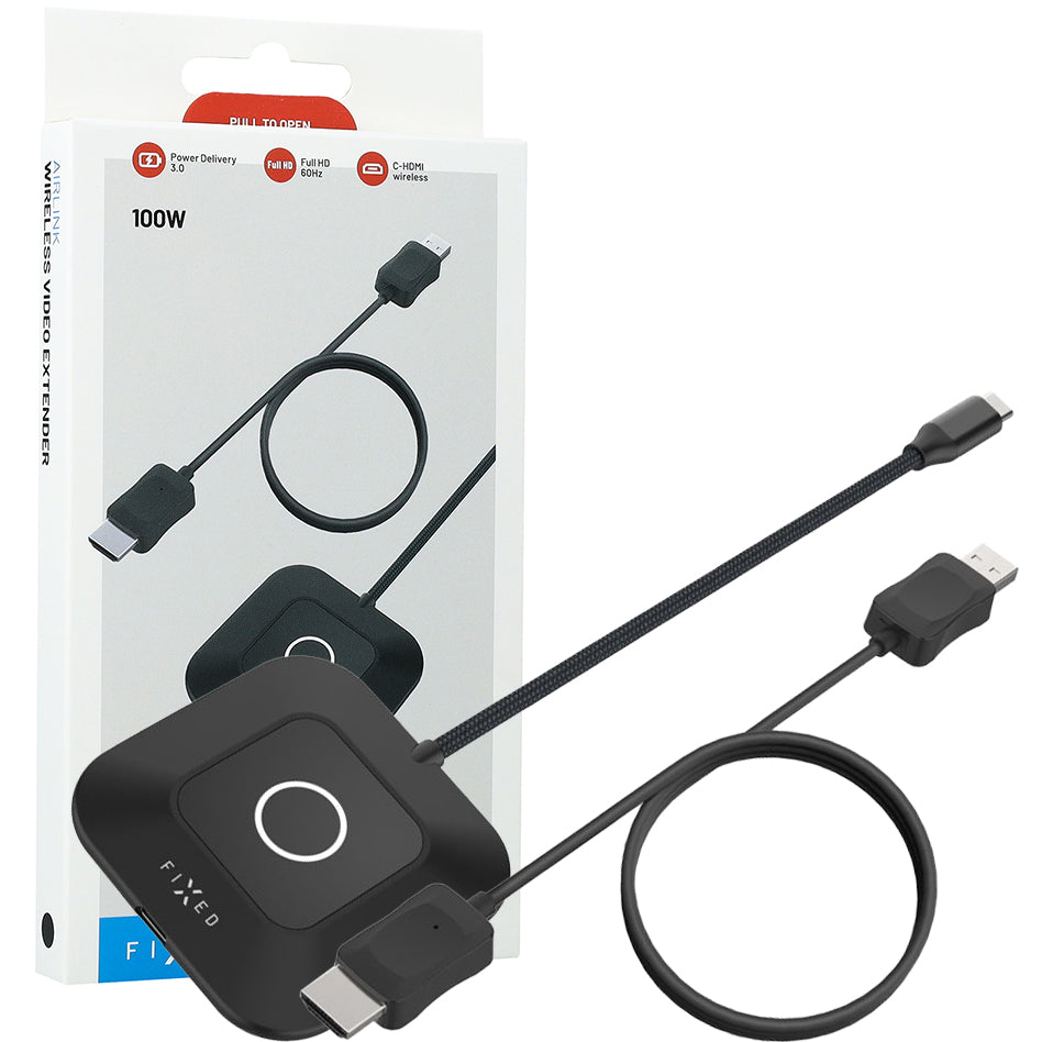 Funk-HDMI-Transmitter Fixed AirLink, 100 W, PD 3.0, Schwarz