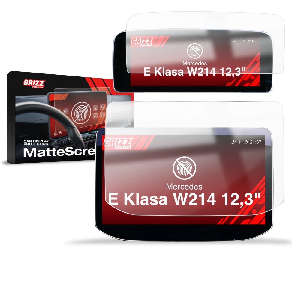 Matte Autodisplayfolie 2in1 für Mercedes E Klasse W214 Widescreen (2023-2026), Grizz Protector