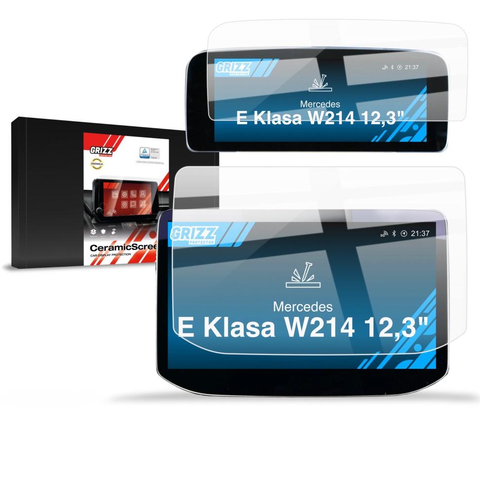 Keramische Autodisplayfolie 2in1 für Mercedes E Klasse W214 Widescreen (2023-2026), Grizz Protector