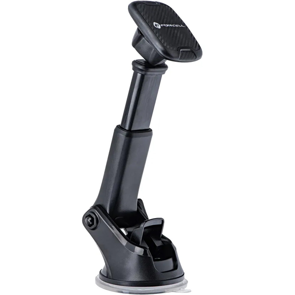 Magnetische Handy-Halterung für Windschutzscheiben, Forcell CARBON H-CT327, Schwarz