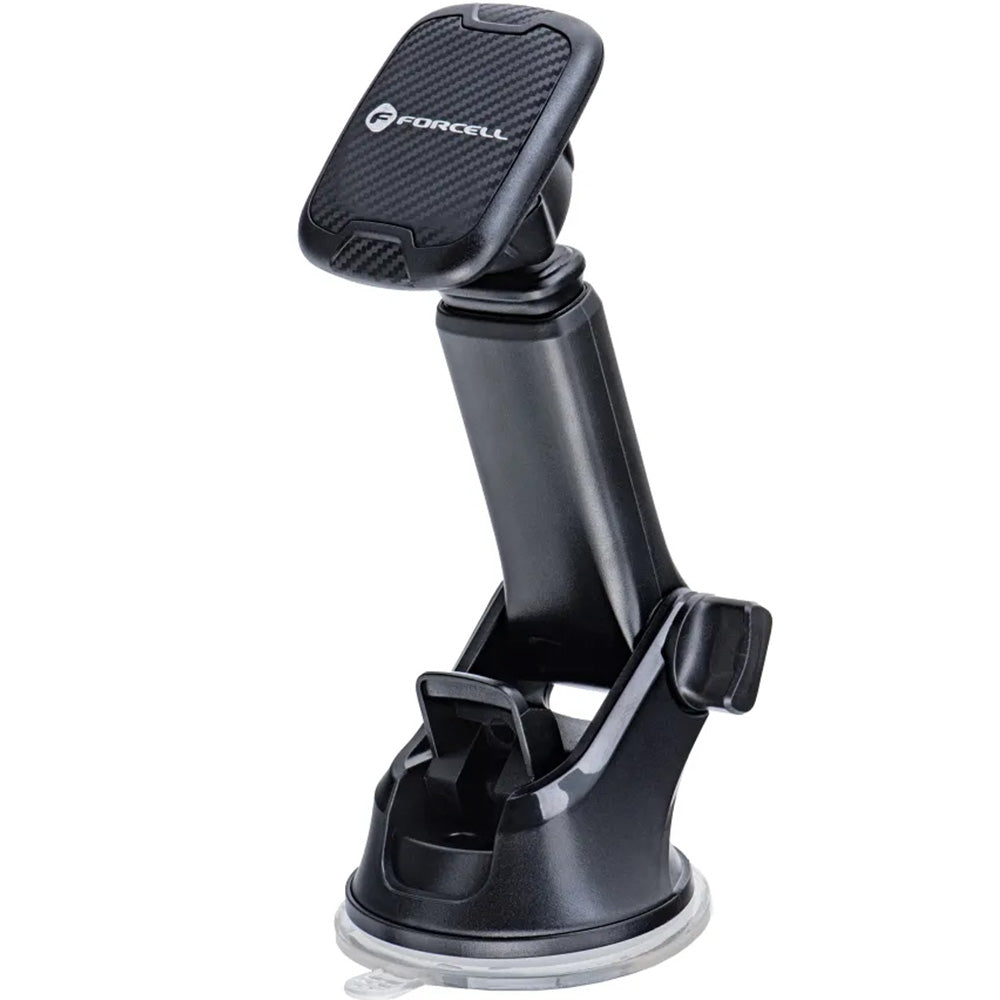 Magnetische Handy-Halterung für Windschutzscheiben, Forcell CARBON H-CT327, Schwarz