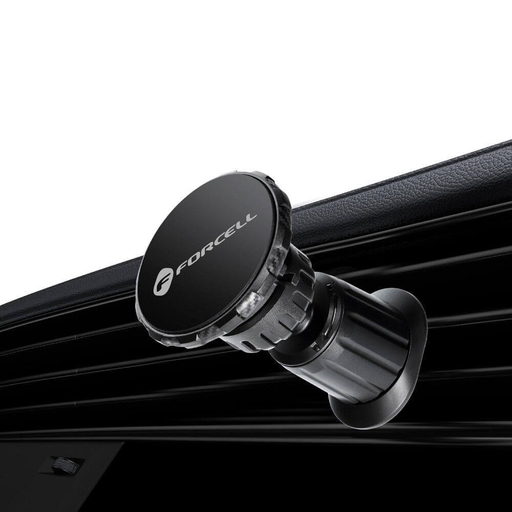 Autohalterung für Armaturenbrett/Glas/Lüftungsöffnungen, Magnetische Forcell F-Grip MagLuxe, Schwarz