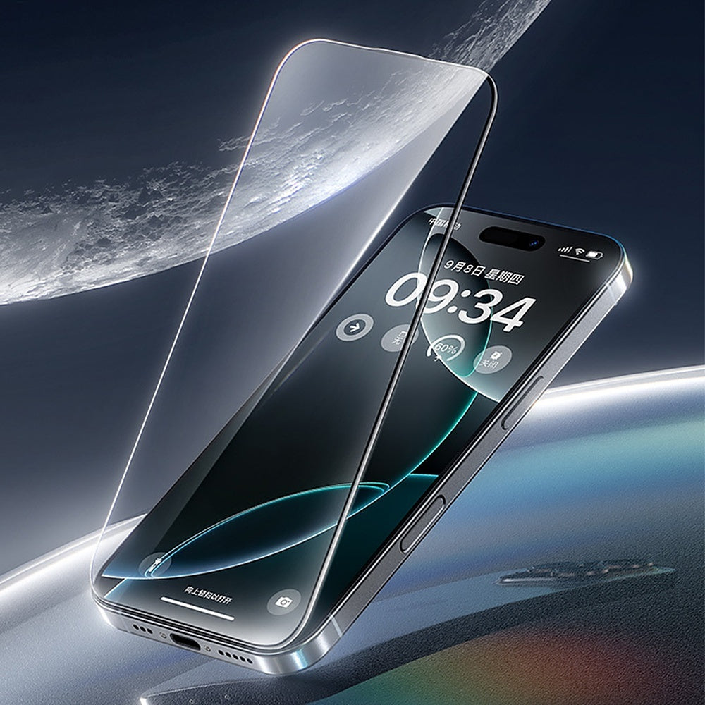 Displayschutzglas für iPhone 17 Pro Max, Benks Joy Touch Matte, Schwarzer Rahmen