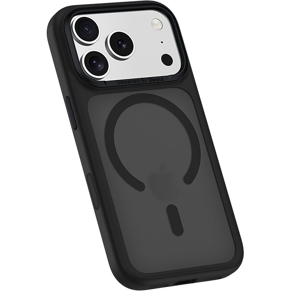 Handyhülle für iPhone 17 Pro, Benks Magnetic Mist Metal Frame, Schwarz