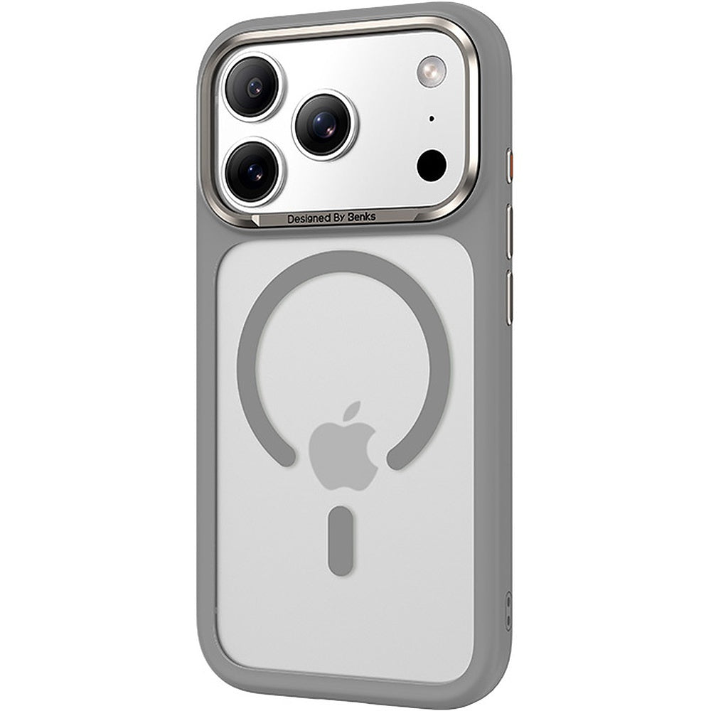 Handyhülle für iPhone 17 Pro Max, Benks Magnetic Mist Metal Frame, Grau