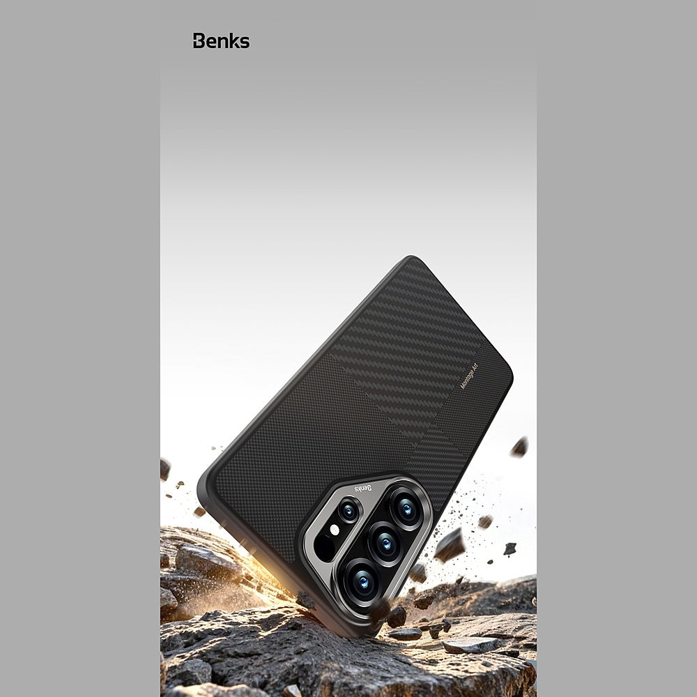 Handyhülle für Galaxy S26 Ultra, Benks Montage Armor Pro 600D+1500D, Schwarz