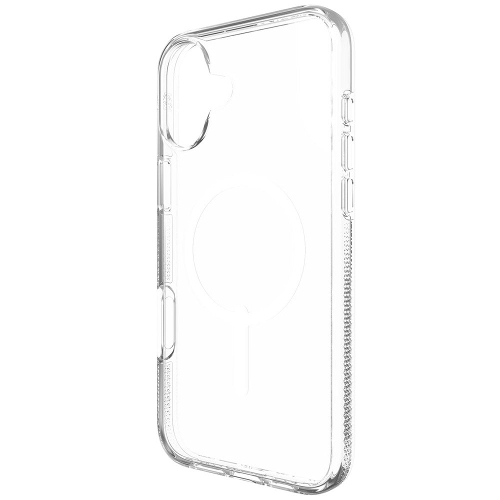 Schutzhülle für iPhone 16, Zagg Gear4 Crystal Palace Snap, für MagSafe, Transparent und Weiß