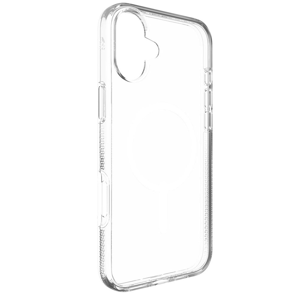 Schutzhülle für iPhone 16, Zagg Gear4 Crystal Palace Snap, für MagSafe, Transparent und Weiß