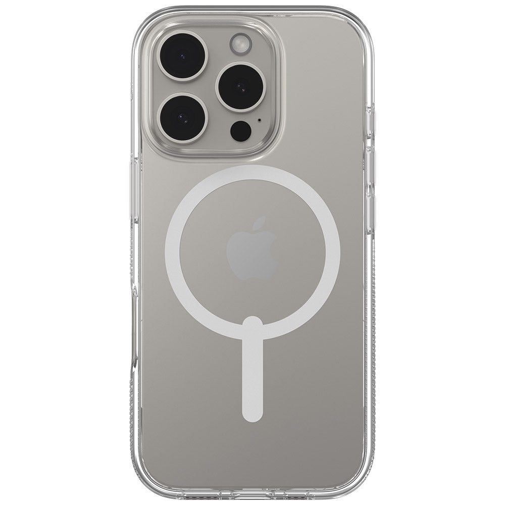 Schutzhülle für iPhone 16 Pro, Zagg Gear4 Crystal Palace Snap, für MagSafe, Transparent und Weiß