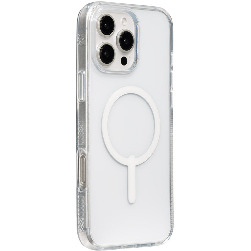 Schutzhülle für iPhone 16 Pro, Zagg Gear4 Crystal Palace Snap, für MagSafe, Transparent und Weiß