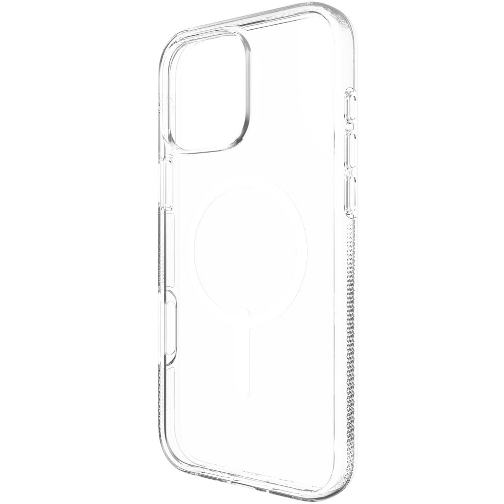 Schutzhülle für iPhone 16 Pro, Zagg Gear4 Crystal Palace Snap, für MagSafe, Transparent und Weiß