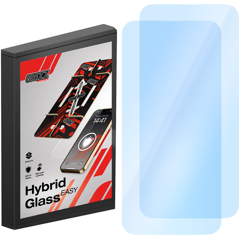 Bildschirmglas für iPhone 16 Pro Max, Grizz HybridGlass Easy mit Applikator, 2 Stück