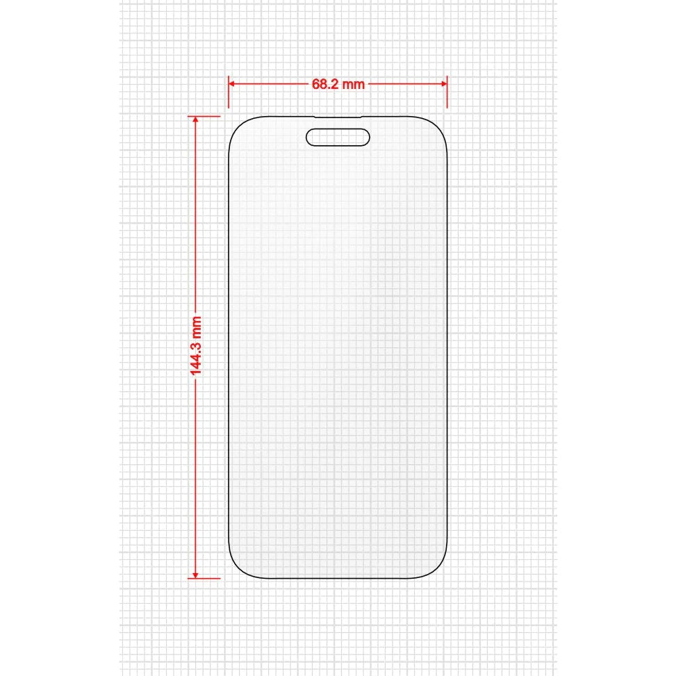Matte Bildschirmfolie für iPhone 15, Grizz MatteScreen Easy mit Applikator, 2 Stück