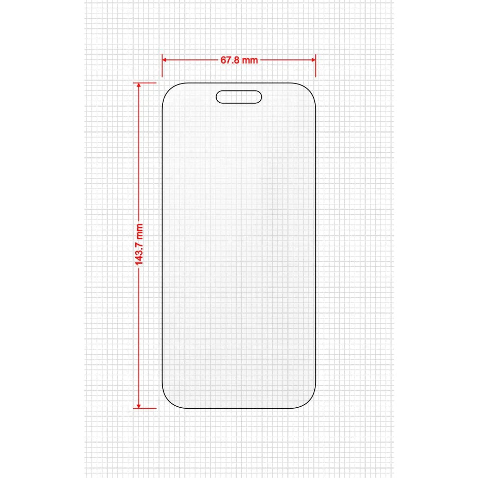 Matte Bildschirmfolie für iPhone 16, Grizz MatteScreen Easy mit Applikator, 2 Stück