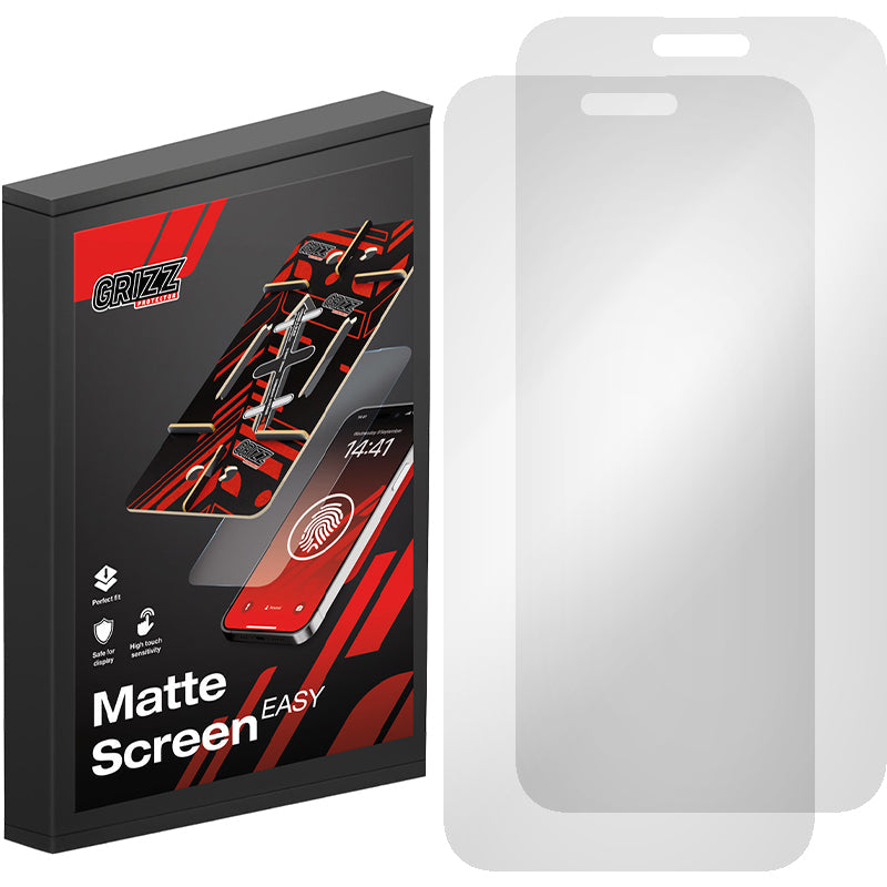 Matte Bildschirmfolie für iPhone 16 Pro Max, Grizz MatteScreen Easy mit Applikator, 2 Stück
