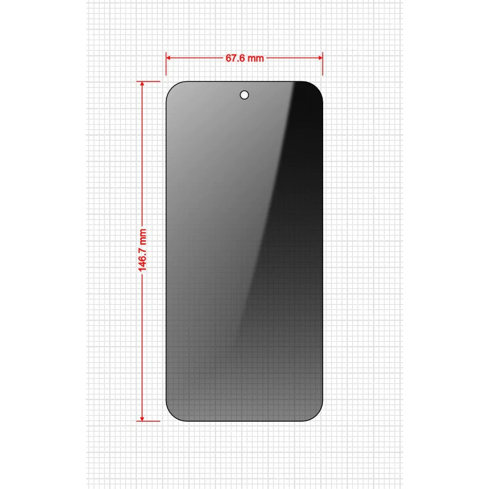 Hybrides Sichtschutzglas für Google Pixel 8a, Grizz SecretGlass Easy mit Applikator, 2 Stück, Matt
