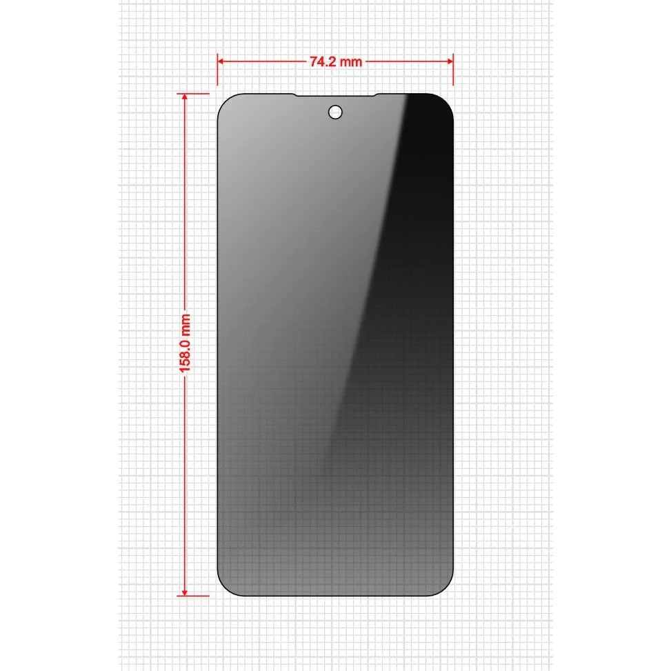Hybrides Sichtschutzglas für Galaxy A35 5G, Grizz SecretGlass Easy mit Applikator, 2 Stück