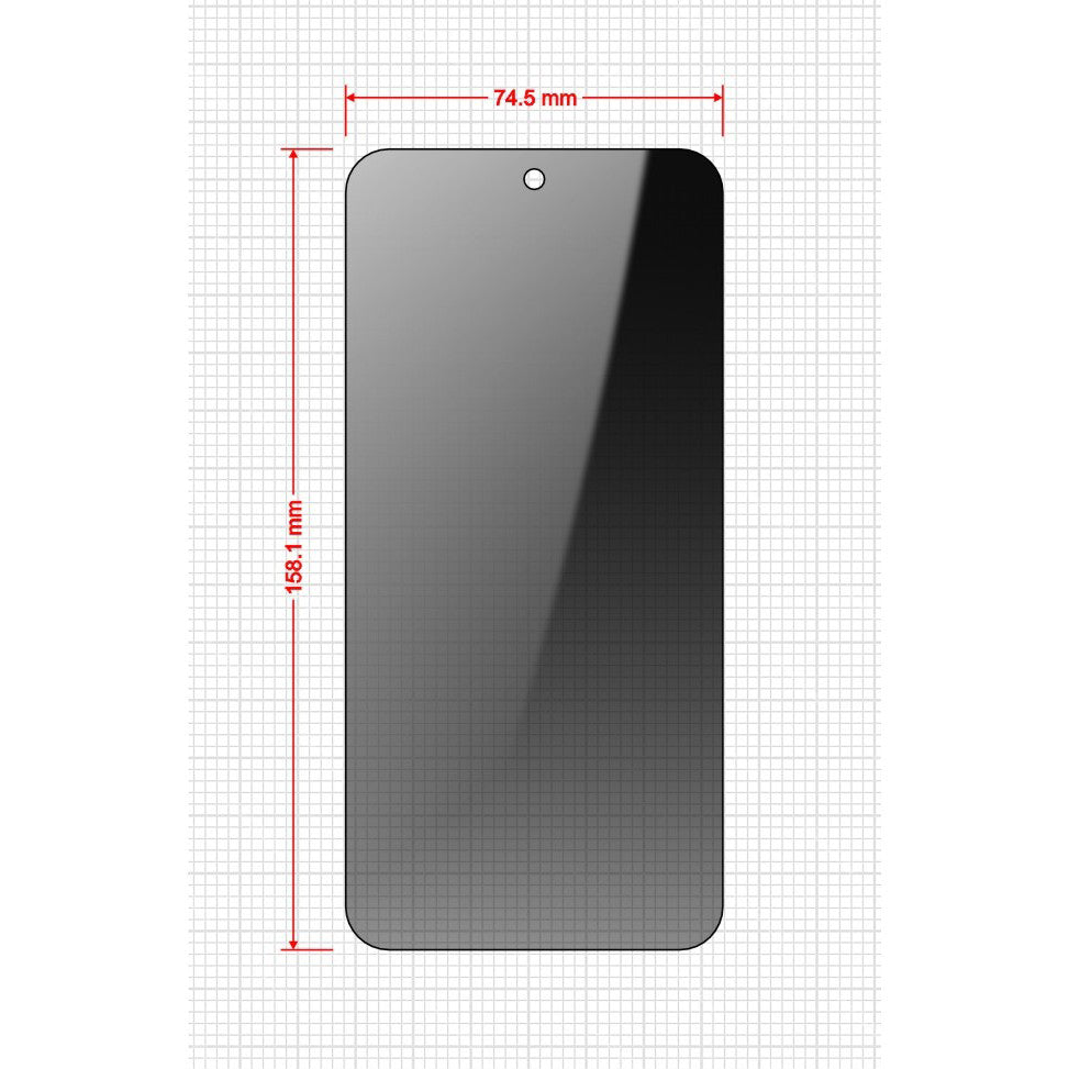 Hybrides Sichtschutzglas für Galaxy A55 5G, Grizz SecretGlass Easy mit Applikator, 2 Stück, Matt