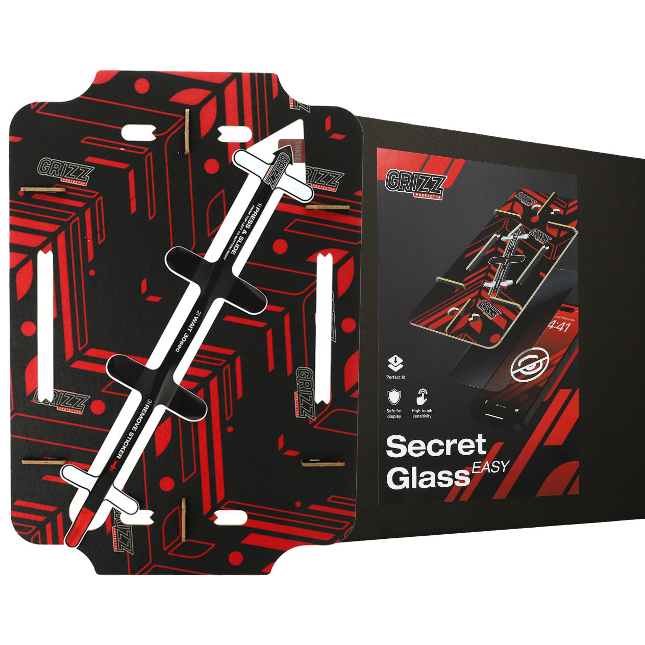 Hybrides Sichtschutzglas für MacBook Air 13" M2 2022, Grizz SecretGlass Easy mit Applikator, Matt