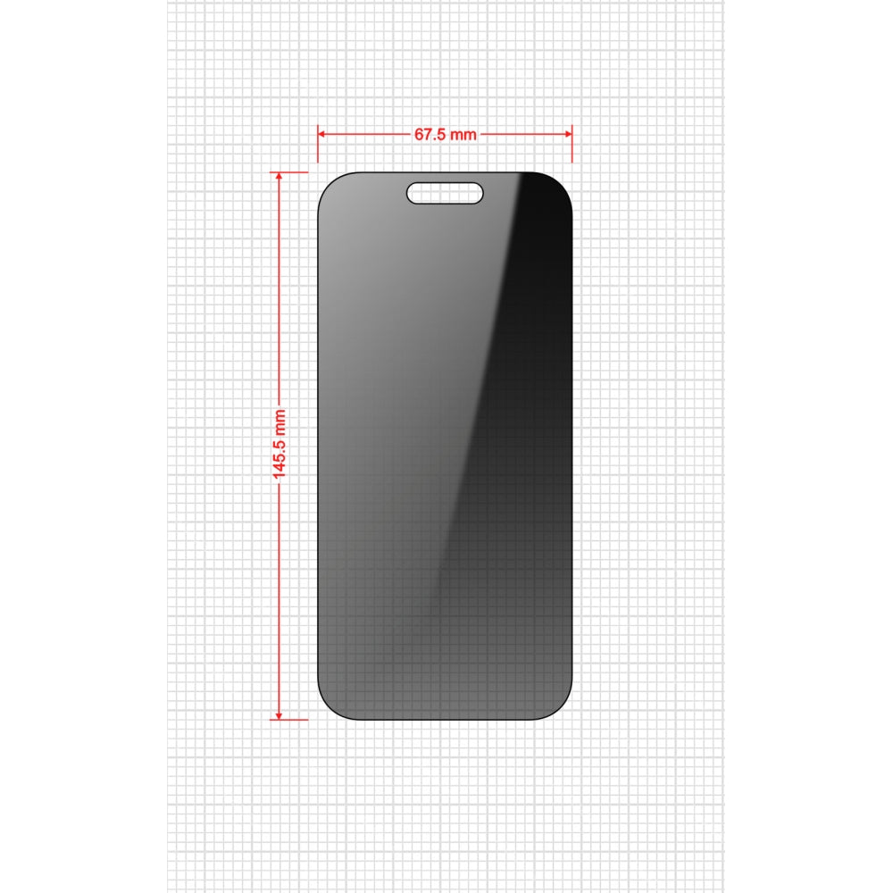 Hybrides Sichtschutzglas für iPhone 17 Pro, Grizz SecretGlass Easy mit Applikator, 2 Stück, Matt