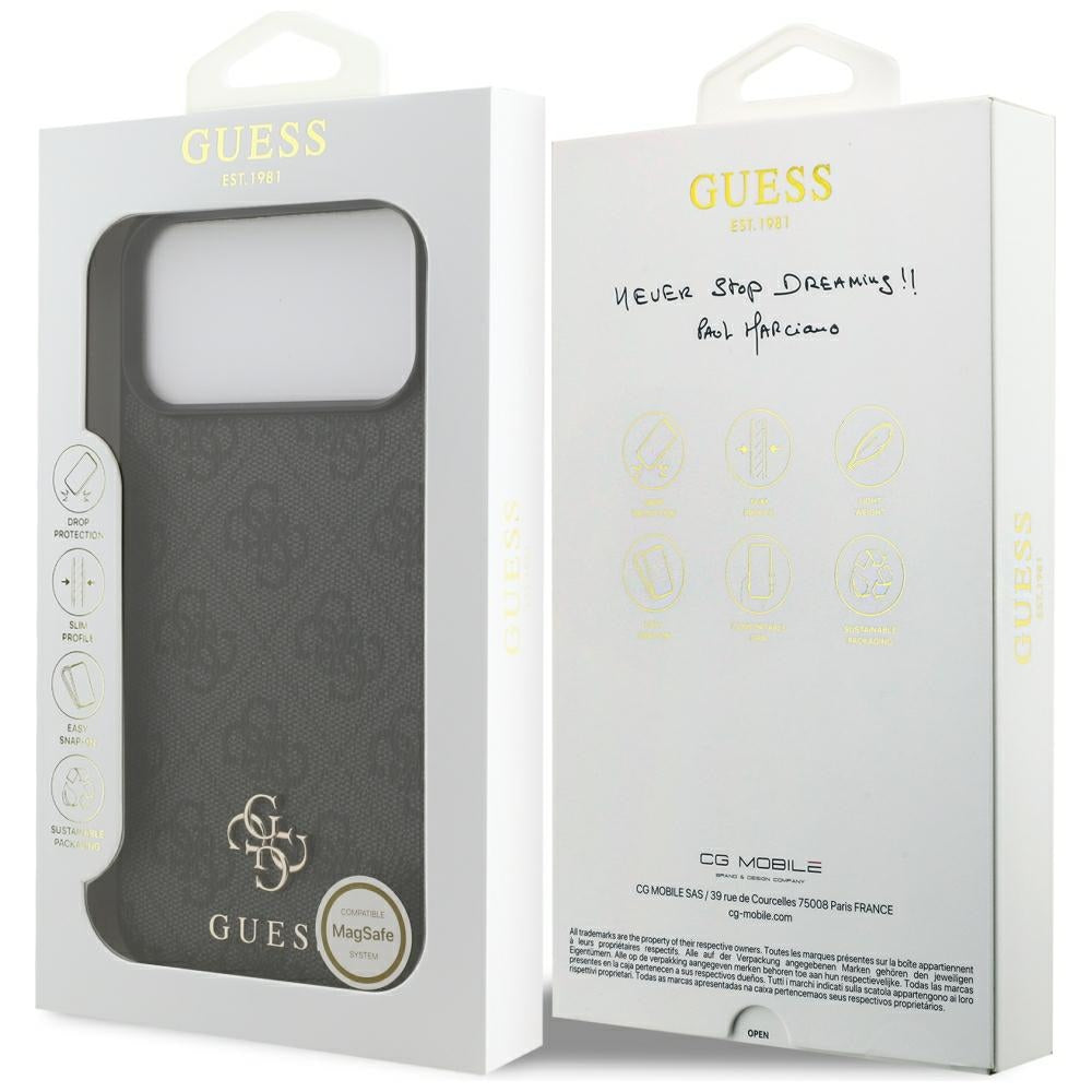 Handyhülle Guess 4G Small Classic Logo für iPhone 18 Pro Max / 17 Pro Max mit MagSafe, Schwarz
