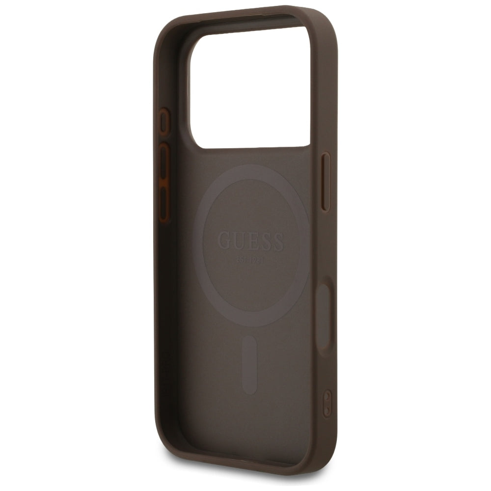 Handyhülle Guess 4G Small Classic Logo für iPhone 18 Pro Max / 17 Pro Max mit MagSafe, Braun