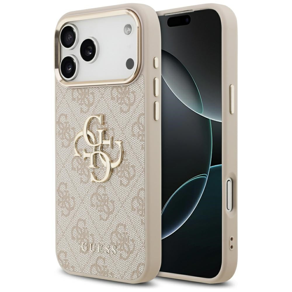 Handyhülle für iPhone 17 Pro Max, Guess Hardcase 4G Big 4G Classic Logo, Rosa
