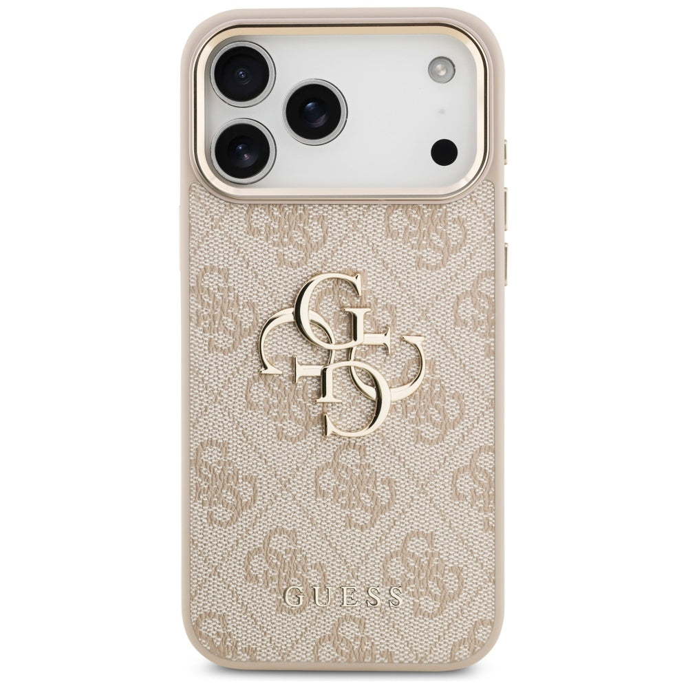Handyhülle für iPhone 17 Pro Max, Guess Hardcase 4G Big 4G Classic Logo, Rosa