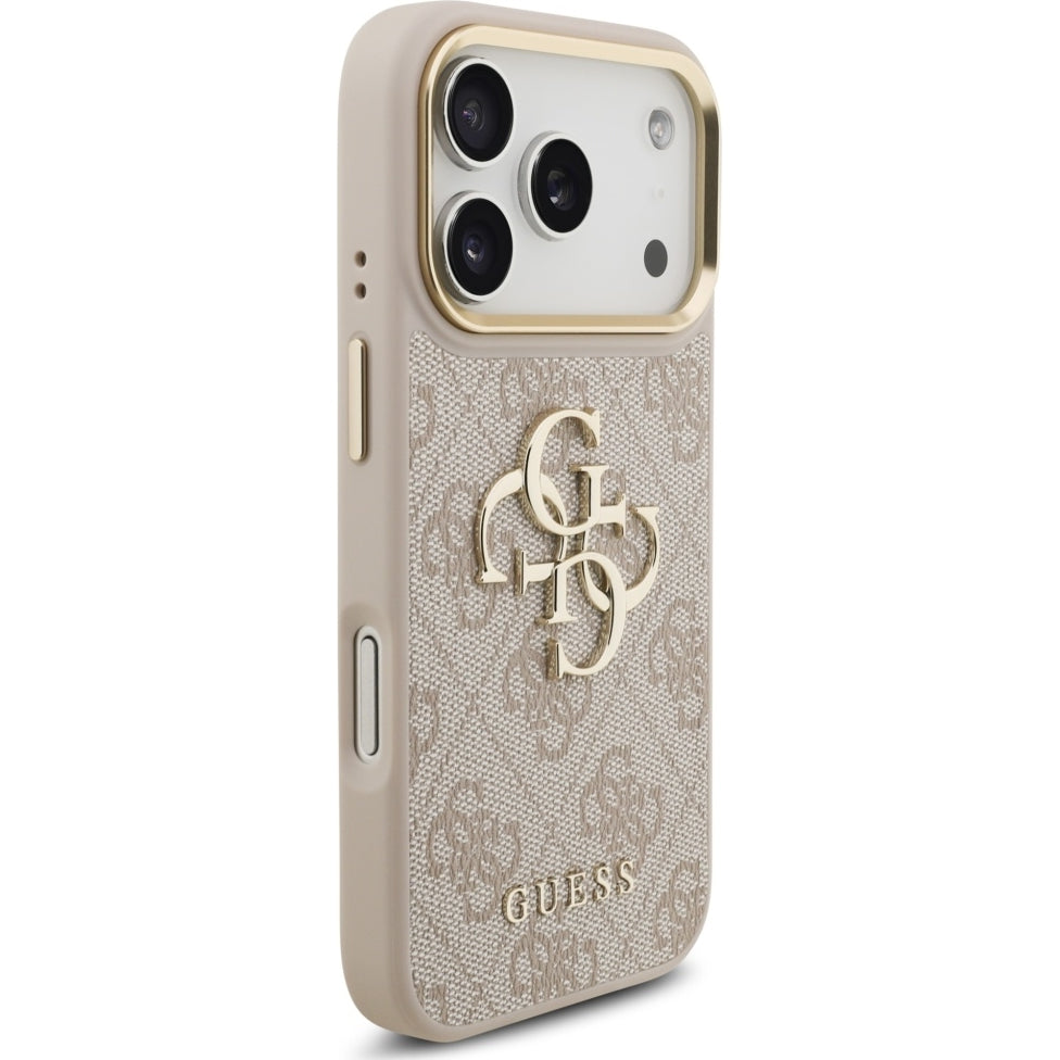 Handyhülle für iPhone 17 Pro, Guess Hardcase 4G Big 4G Classic Logo, Rosa