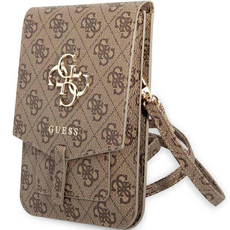 Universaltasche / Schuber 100 x 160 mm, Guess 4G Big Metal Logo, Braun