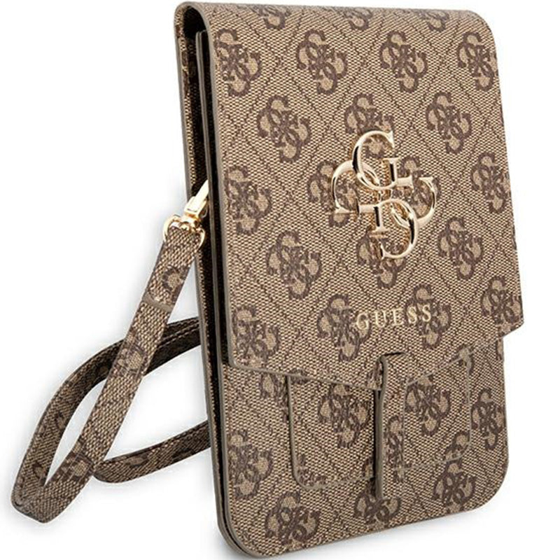 Universaltasche / Schuber 100 x 160 mm, Guess 4G Big Metal Logo, Braun