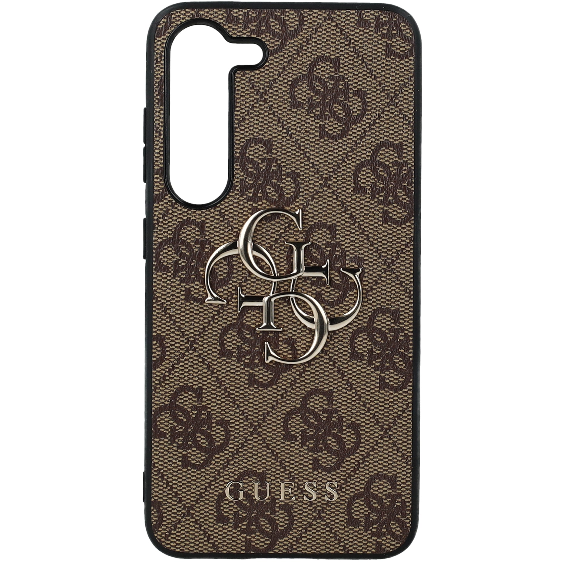Schutzhülle Guess 4G Big Metal Logo für Galaxy S23, Braun