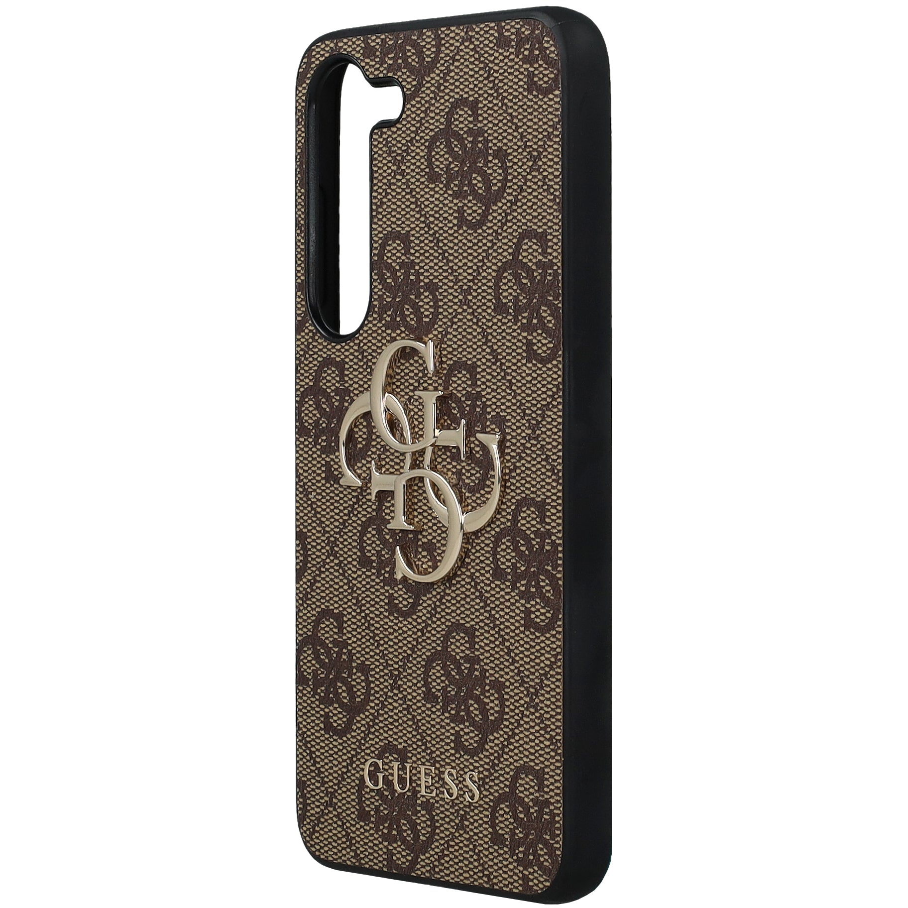 Schutzhülle Guess 4G Big Metal Logo für Galaxy S23, Braun