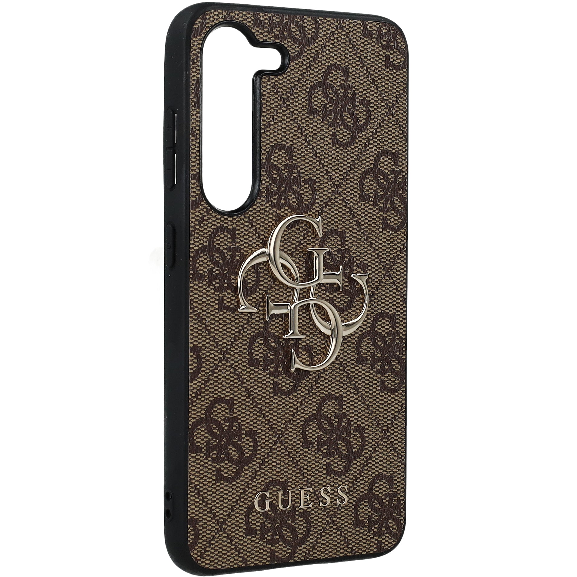Schutzhülle Guess 4G Big Metal Logo für Galaxy S23, Braun