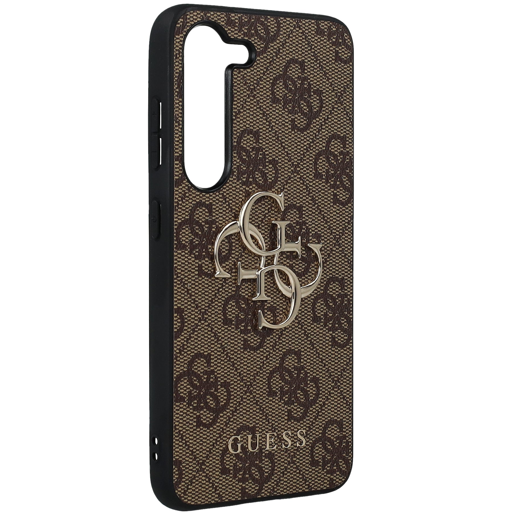 Schutzhülle Guess 4G Big Metal Logo für Galaxy S23, Braun