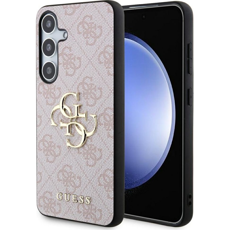Schutzhülle für Galaxy S24, Guess 4G Big Metal Logo, Rosa
