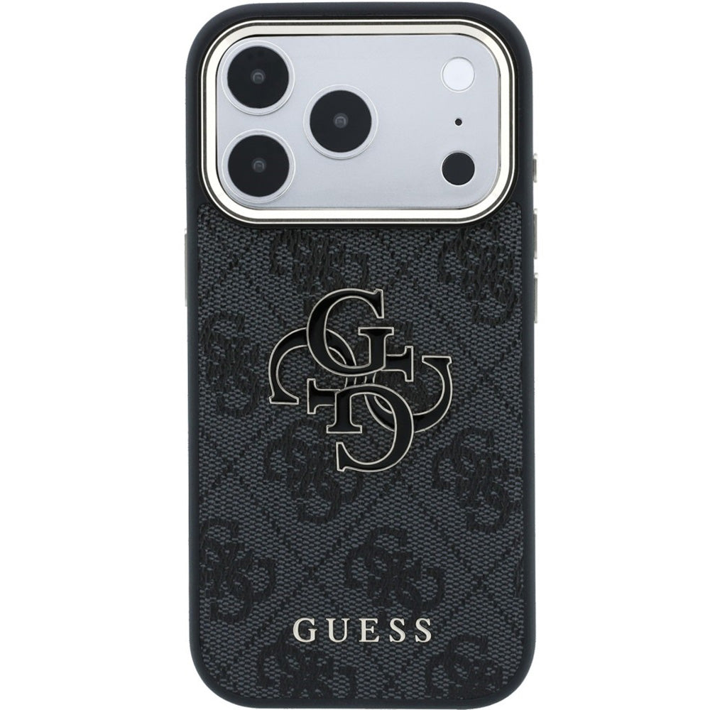 Handyhülle Guess 4G Big Resin Logo für iPhone 17 Pro / 18 Pro, Schwarz